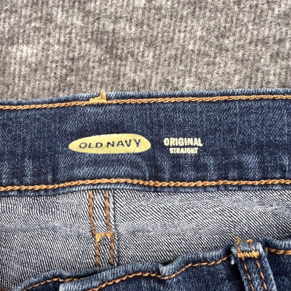 Old Navy Original Straight Jeans Womens 4 Medium Wash Stretch Blue Denim Pants - Picture 4 of 14